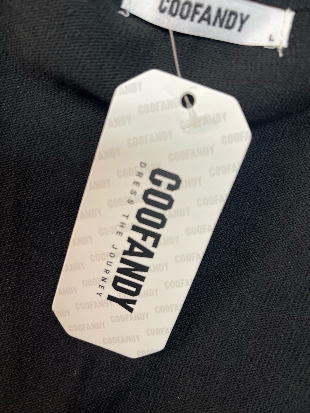 Coofandy Ribbed Short-Sleeve Knit Polo Shirt Black - Picture 11 of 16
